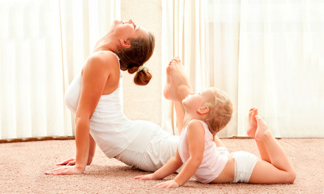 Mother and child yoga