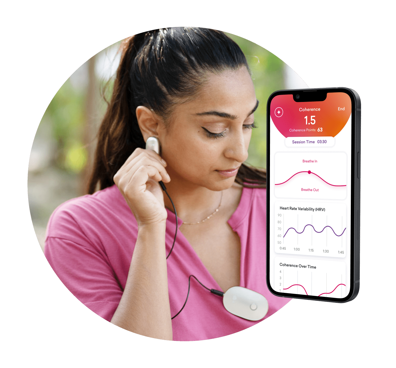Heartmath インナーバランスモニター 瞑想 ヨガ Bluetooth - 美容機器