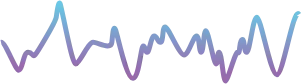 A jagged, blue and purple waveform